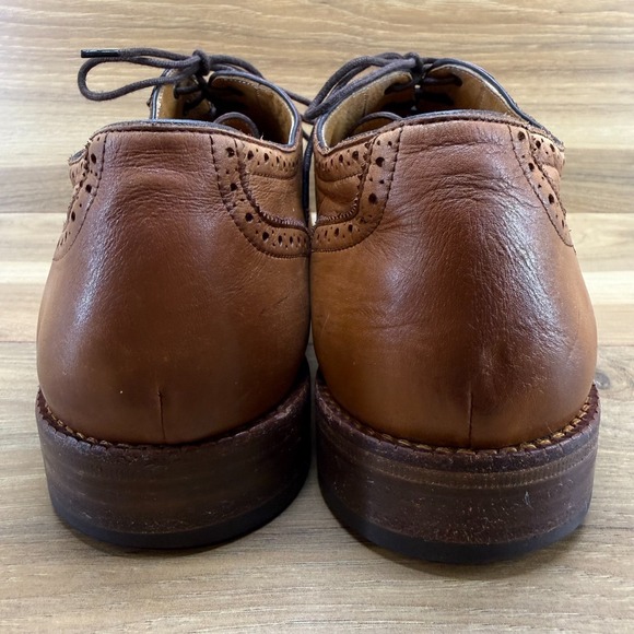 Beckett Simonon Kent Brogue Wingtip Derby Mens 12 Cognac Burnished Leather - Picture 7 of 11